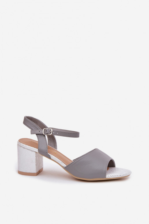 Ladies Heeled Sandals Vinceza 20275 Gray