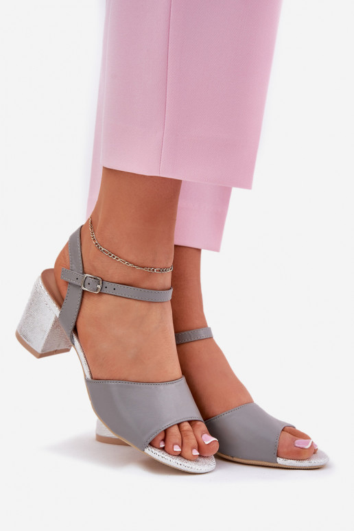 Ladies Heeled Sandals Vinceza 20275 Gray