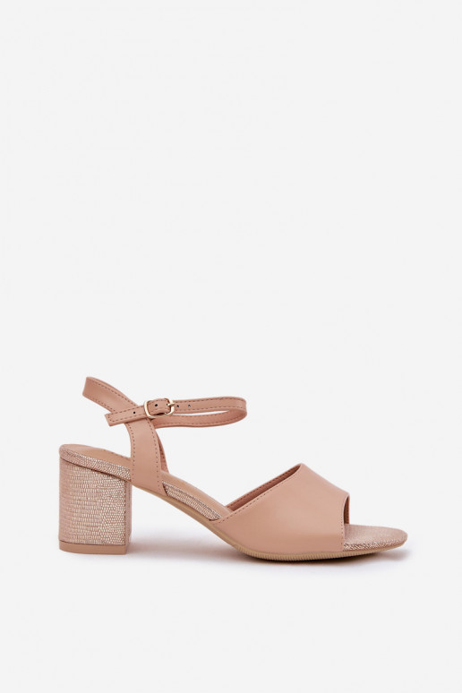 Women's Heeled Sandals Vinceza 20275 Beige