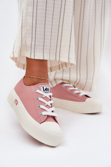 Trampki Damskie Na Platformie LEE ISLA C WOMEN LOW 50251001 Różowe 2