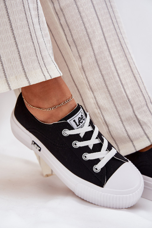 Trampki Damskie Na Platformie LEE ISLA C WOMEN LOW 50251001 Czarne