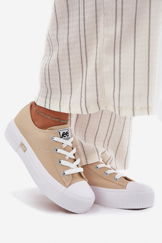 Women's Platform Sneakers Beige LEE ISLA C WOMEN LOW 50251001 Women's Platform Sneakers Beige LEE ISLA C WOMEN LOW 50251001