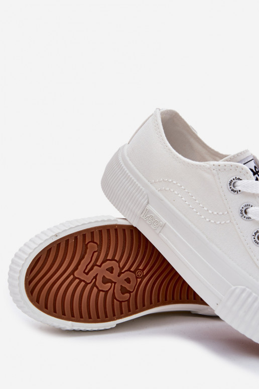 Dziecięce Młodzieżowe Trampki LEE ISLA C LOW JR 50251058 Białe
