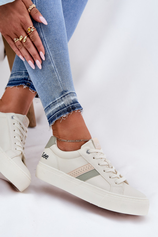Sneakersy Damskie LEE LAYLA WOMEN LOW 50251003 Zgaszona Biel