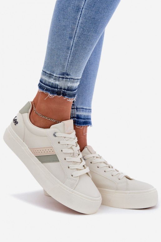 Sneakersy Damskie LEE LAYLA WOMEN LOW 50251003 Zgaszona Biel