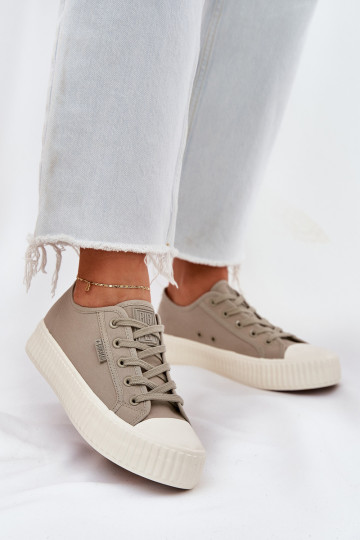 Women's Fabric Sneakers On Platform Big Star RR274779 Gray