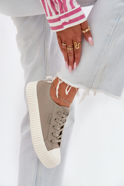 Women's Fabric Sneakers On Platform Big Star RR274779 Gray