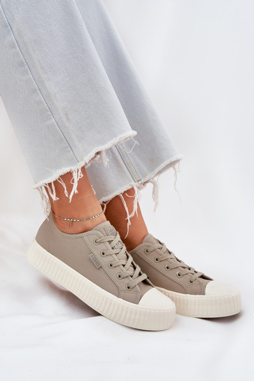 Women's Fabric Sneakers On Platform Big Star RR274779 Gray