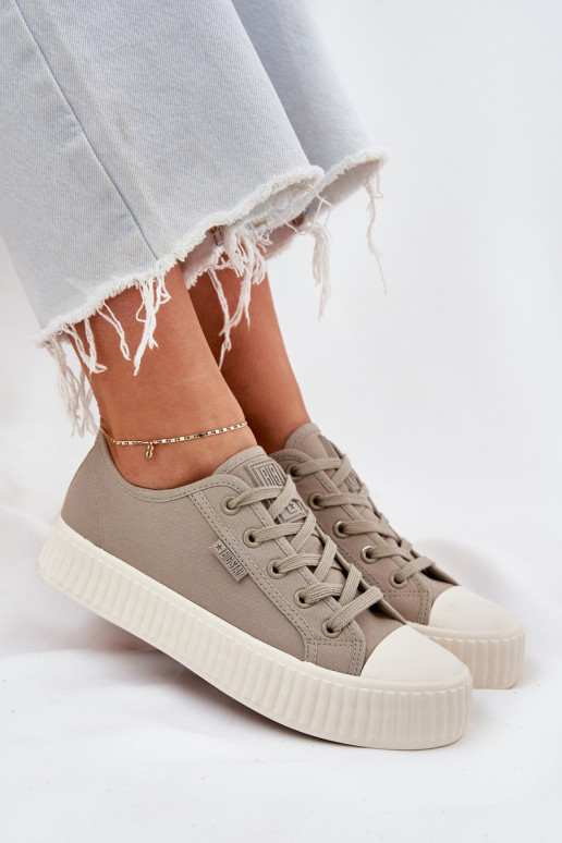 Women's Fabric Sneakers On Platform Big Star RR274779 Gray