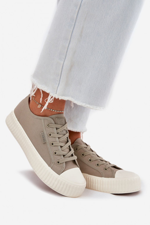 Women's Fabric Sneakers On Platform Big Star RR274779 Gray