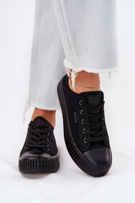 Women Fabric Sneakers On Platform Big Star RR274775 Black