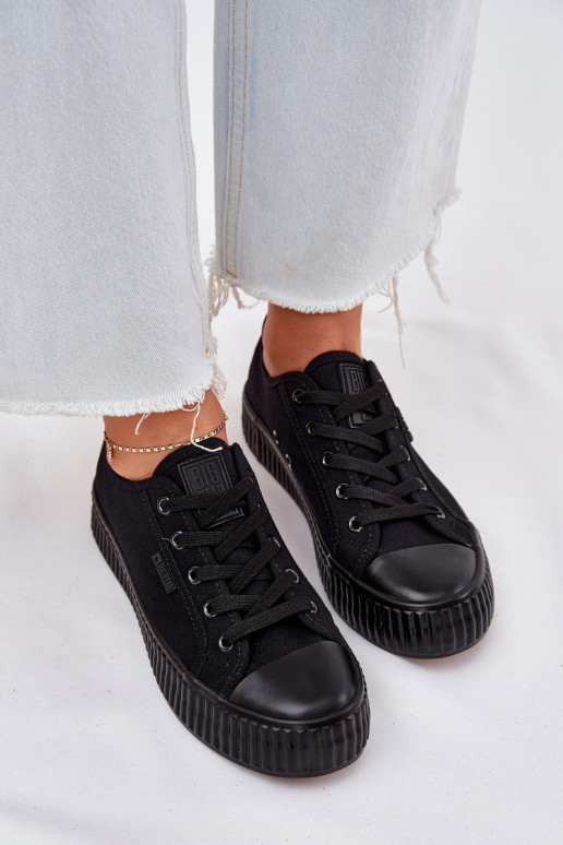 Women Fabric Sneakers On Platform Big Star RR274775 Black
