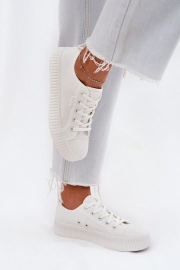 Women Fabric Sneakers On Platform Big Star RR274776 White