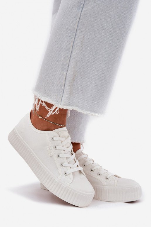Women Fabric Sneakers On Platform Big Star RR274776 White