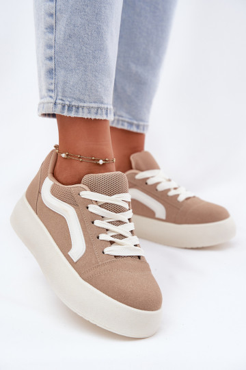 Women's Platform Sneakers Khaki Tellnira