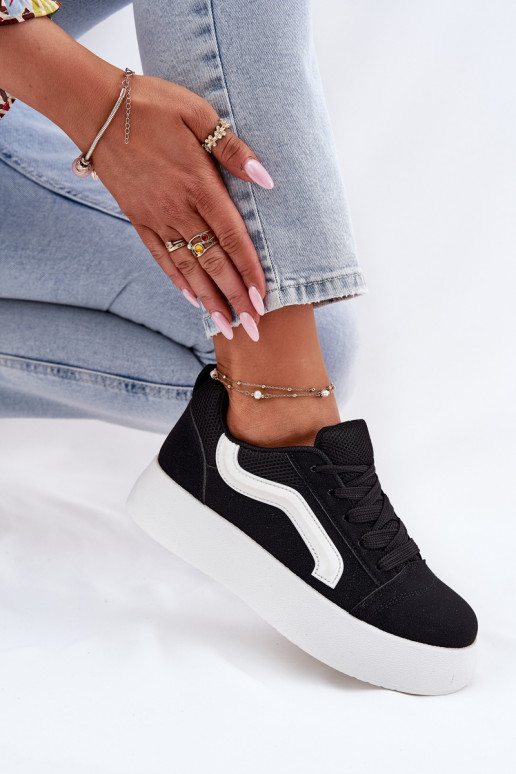 Women's Platform Sneakers Black Tellnira