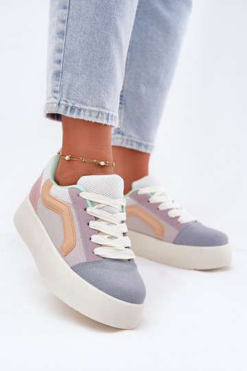 Sneakersy Damskie Na Platformie Multikolor Tellnira 2
