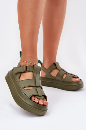 Women's platform sandals green Nitavelia 2