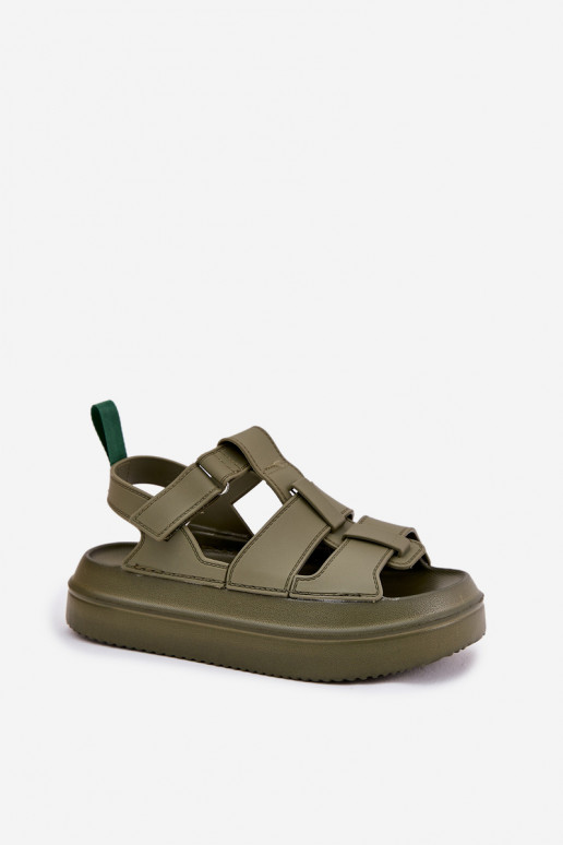 Women's platform sandals green Nitavelia
