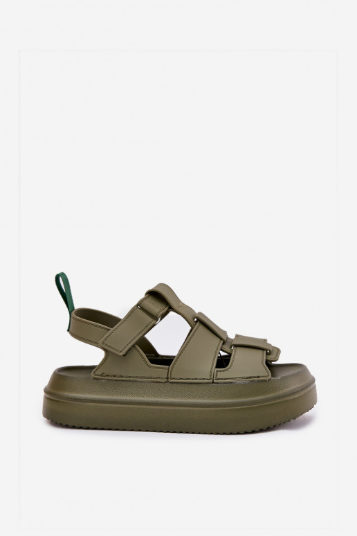 Women's platform sandals green Nitavelia