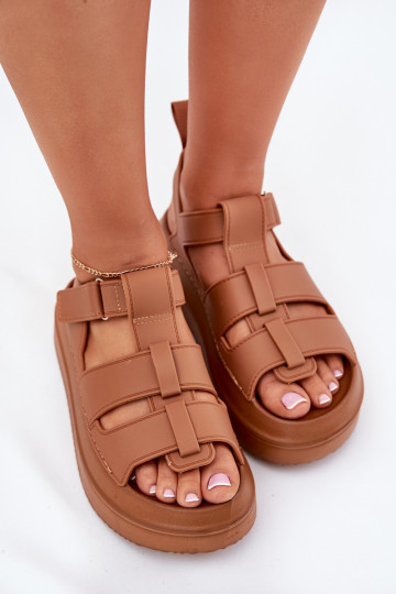 Ladies Platform Sandals Camel Nitavelia