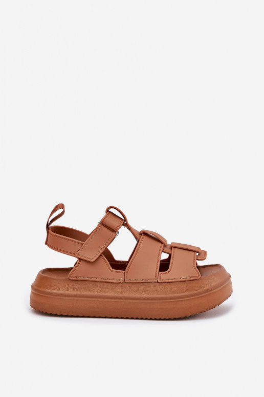 Ladies Platform Sandals Camel Nitavelia