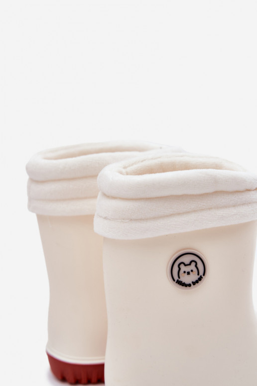 Kalosze Dziecięce Z Ocieplaczem Jasnobeżowe Odirisse