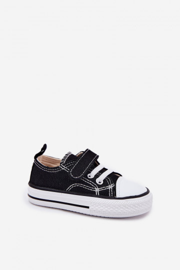 Children's Velcro Sneakers Black Obidana