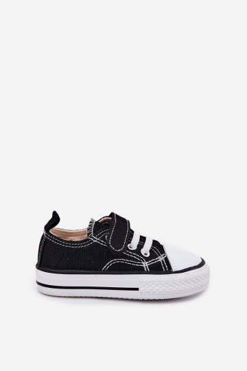 Children's Velcro Sneakers Black Obidana 2