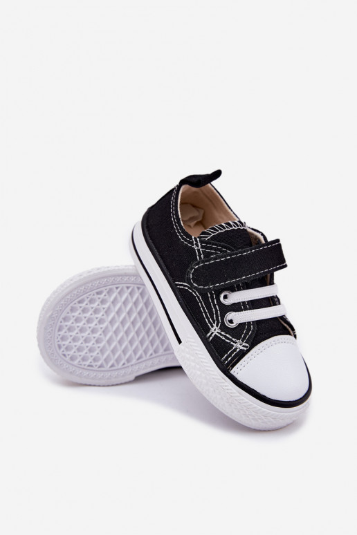 Children's Velcro Sneakers Black Obidana