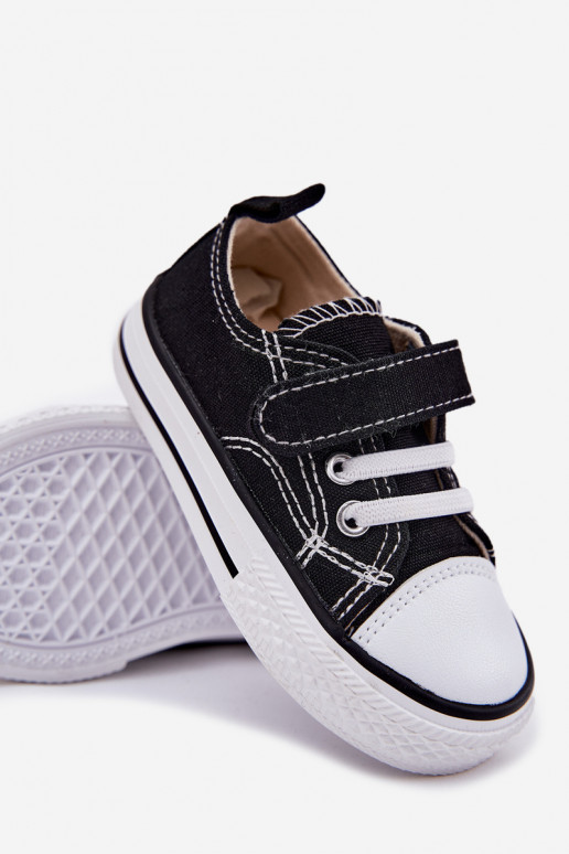 Children's Velcro Sneakers Black Obidana