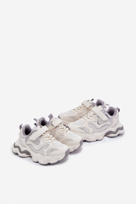 Children's Sneakers On Thick Sole White Lianees