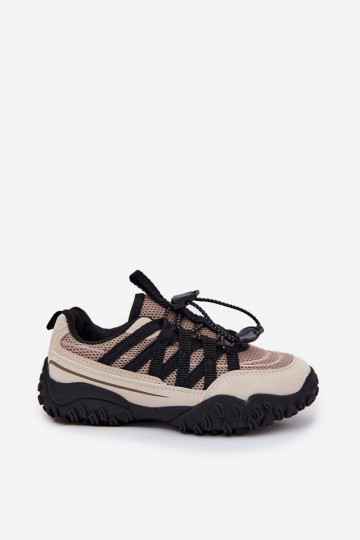 Sneakersy Dziecięce Ze Ściągaczem Beżowe Nanelita 2