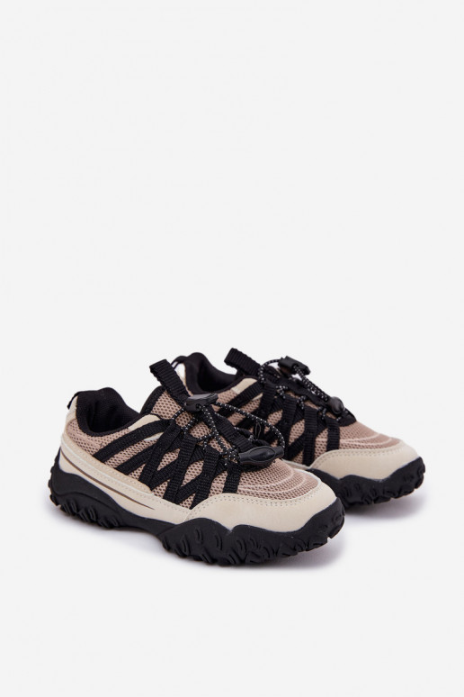 Kids Sneakers With Drawstring Beige Nanelita Kids Sneakers With Drawstring Beige Nanelita