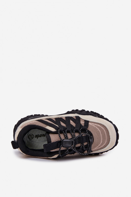 Kids Sneakers With Drawstring Beige Nanelita Kids Sneakers With Drawstring Beige Nanelita