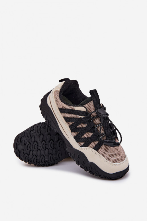 Kids Sneakers With Drawstring Beige Nanelita Kids Sneakers With Drawstring Beige Nanelita