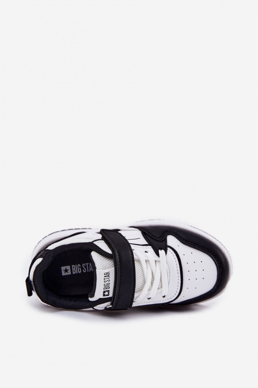 Lekkie Sneakersy Dziecięce Big Star RR374052 Biało-Czarne