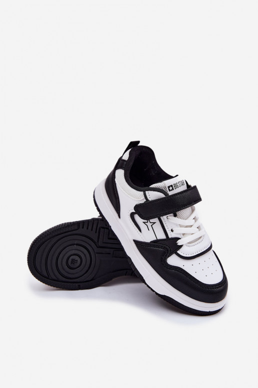 Lekkie Sneakersy Dziecięce Big Star RR374052 Biało-Czarne