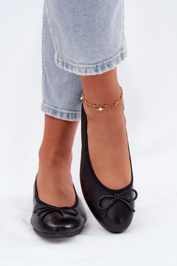 Leather Ballet Flats Women Maciejka P6800-01 Black 2