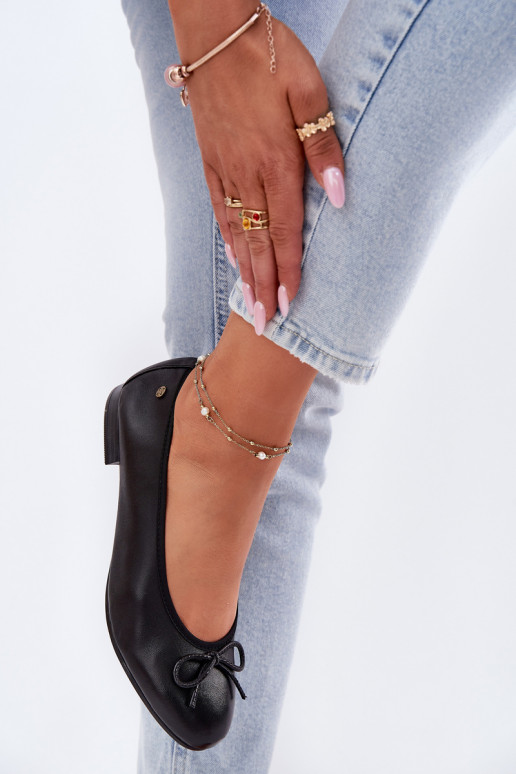 Leather Ballet Flats Women Maciejka P6800-01 Black