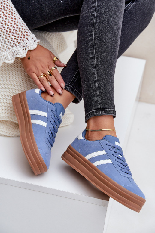 Women's Sneakers On Platform Blue Egelia