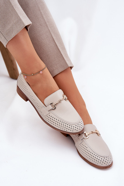 Leather Women's Moccasins With... Leather Women's Moccasins With...