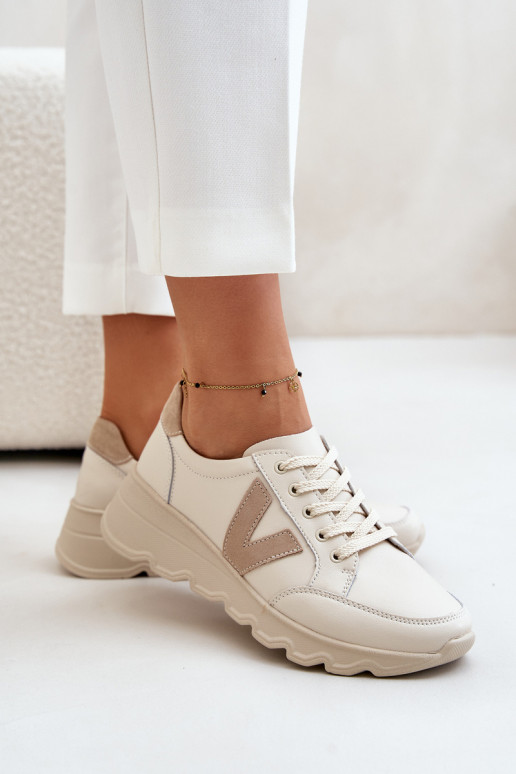 Ladies Leather Sports Shoes Vinceza...