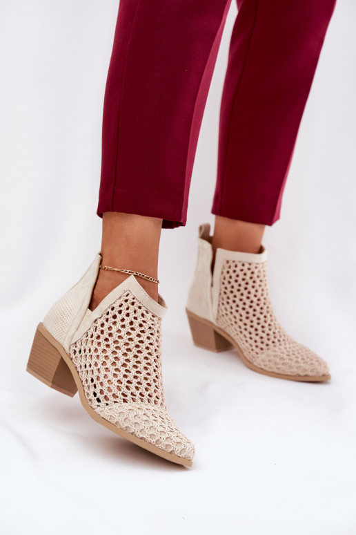 Ladies Cutout Ankle Boots With...