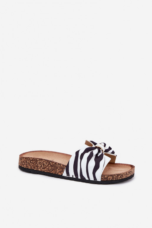Klapki Damskie Na Korkowej Platformie Zebra Mevuna Klapki Damskie Na Korkowej Platformie Zebra Mevuna