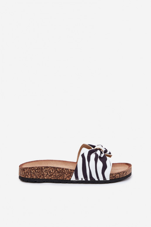 Klapki Damskie Na Korkowej Platformie Zebra Mevuna Klapki Damskie Na Korkowej Platformie Zebra Mevuna