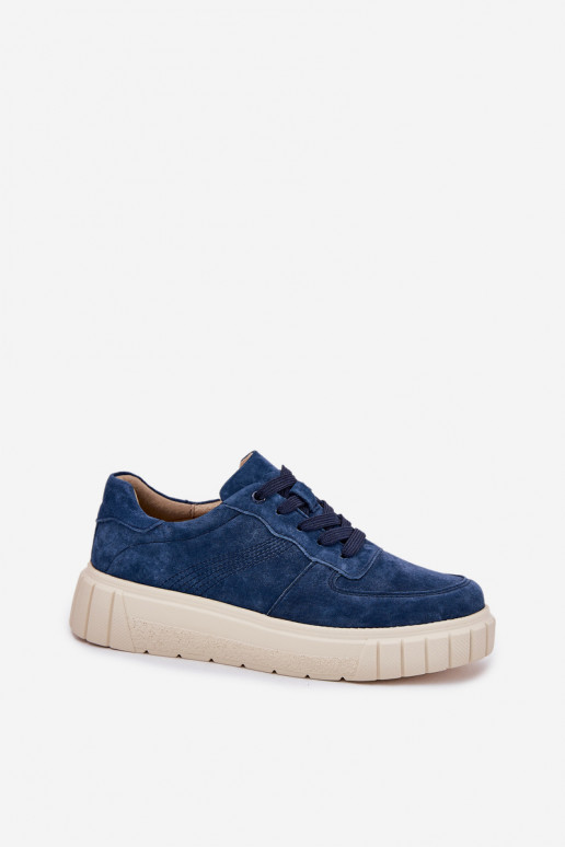 Suede Women's Platform Sneakers Navy Rilwena