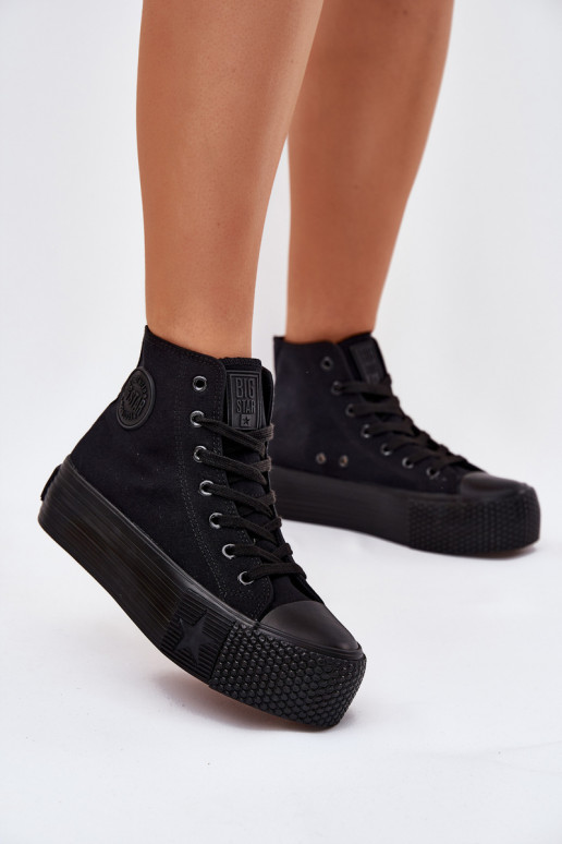 Womens Platform Sneakers Big Star RR274742 Black Womens Platform Sneakers Big Star RR274742 Black