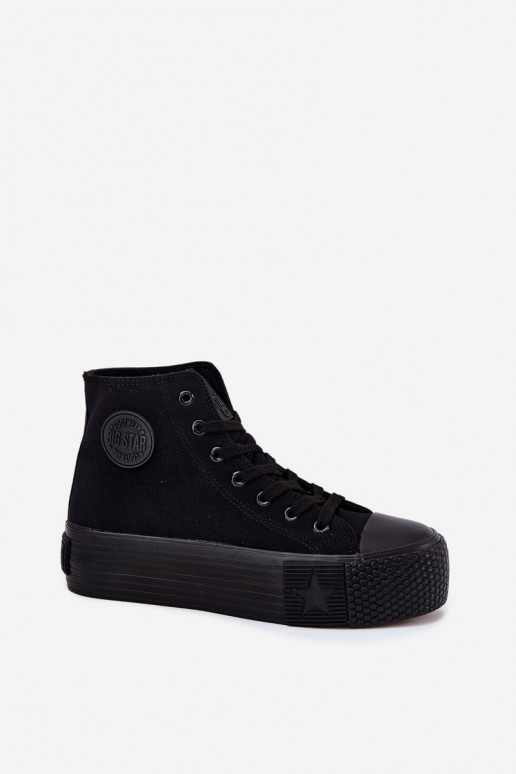 Trampki Damskie Na Platformie Big Star RR274742 Czarne