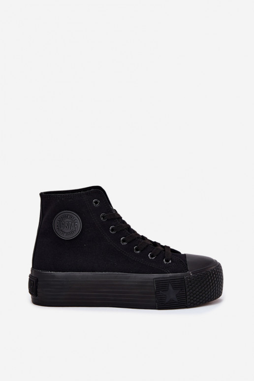 Trampki Damskie Na Platformie Big Star RR274742 Czarne